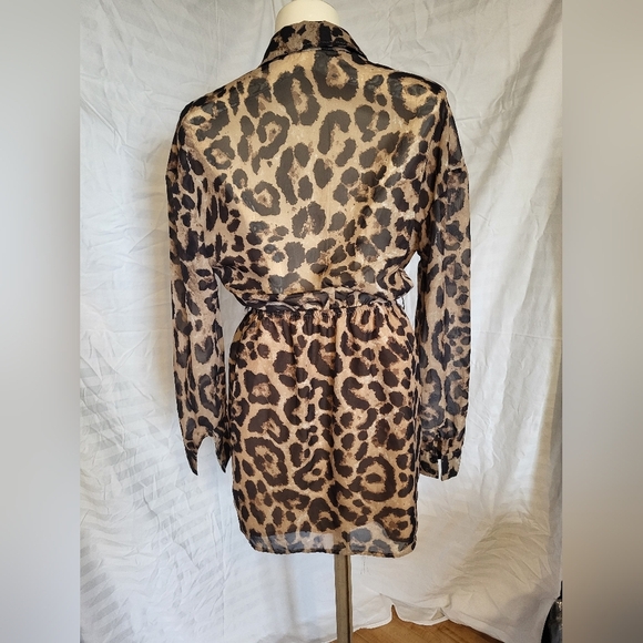 PrettyLittleThing Animal Print Dress, Size 6 - Picture 3 of 5